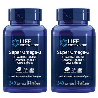 LIFE EXTENSION 超級Omega-3魚油軟膠囊, 240顆, 2罐