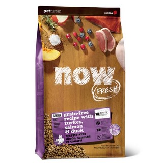 加拿大NOW 鮮肉無穀老貓/體控配方貓糧，呵護熟齡貓關節，維持理想體態，無麩質配方, 1個, 3磅