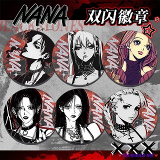 臺灣發貨 Nana201吧唧 徽章 系列 75 58 胸章 胸針 動漫徽章 動漫吧唧 徽章別針 馬口鐵徽章 馬口鐵吧唧, 1個
