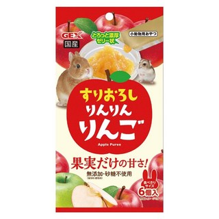 日本 GEX 小動物零食系列 青森縣手摘蘋果乾 木瓜凍乾 鳳梨凍乾 果泥 小動物適用, 1個, 66244小動物蘋果果泥5g