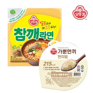 오뚜기 참깨라면(115G)+가뿐한끼 현미밥 150G, 4세트