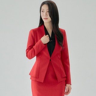 여성용 정장 자켓 노카라 슬림핏 스판 [모던 날개]