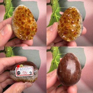 全拋光黃水晶蛋1 85號 恐龍蛋晶洞 拇指恐龍蛋 晶鎮 貴金黃ESP 可挑選 小尺寸 送禮收藏 黃水晶鎮 黃水晶蛋, ⭐️1號73公克