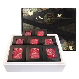 횡성축협한우 1++ 등심 선물세트 1.6kg 8팩 급냉 소고기 명절세트