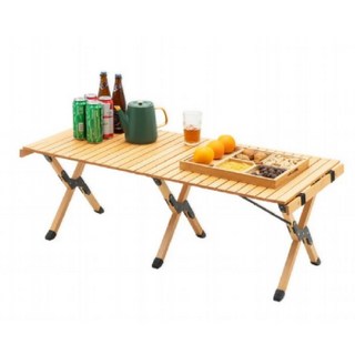 ipro 岳峰戶外 露營椿木蛋捲摺疊桌 實木桌