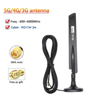 외부 WiFi 옴니 실내 무선 안테나 TS9 SMA 수 통신용 5G LTE 라우터 공중 600 ~ 15dbi, 02 SMA male