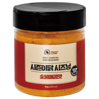 시즌이닭 저칼로리 뿌링클 무설탕 제로 뿌링클 다이어트 시즈닝 숯불매콤맛, 80g, 1개