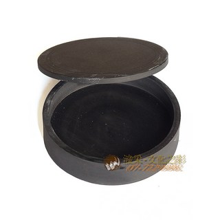 【汶采】玉山水波羅紋圓池硯 6吋, 詳見包裝