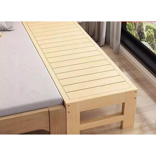 베란다 벤치 폴딩 보조 베드 평상 테라스 확장베드 나무, 침대+매트리스 180 x 50x40