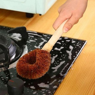 브러쉬 원목 수세미 코코넛 세척 주방 손잡이