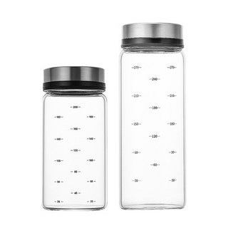 키치넬리 유리 밀폐 소금통 조미료통 양념통, 300 ML, 1개