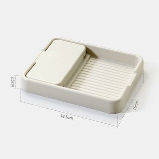 日式廚房家用鍋蓋架，可折疊檯面置物架，多功能湯勺鍋鏟收納架, 1個, 暖白鍋蓋架1個, 暖白