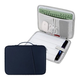 투에이비 멀티수납 아이패드 태블릿 파우치, 1개, 네이비