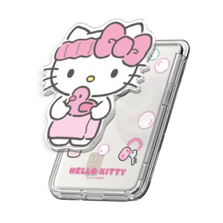 산리오 아크릴 그립 스마트톡 투명 마그네틱 카드지갑(맥세이프 호환), 1개, 목욕_헬로키티