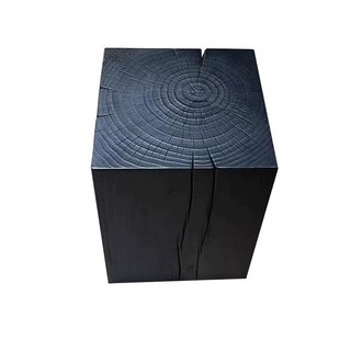 전시다이 나무오브제 받침대 인테리어소품 전시대, 탄화 블랙 18.5x18.5x70