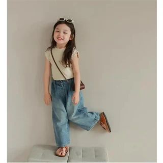 키즈경량패딩 키즈구스다운 키즈잠바 유아패딩점퍼유머 베어 청바지 아동 의류 여름 헐렁한 멀티 포켓 신