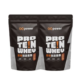 GOpower 果果能量 濃縮乳清蛋白【純粹那堤】高蛋白 健身補給, 2個, 500g