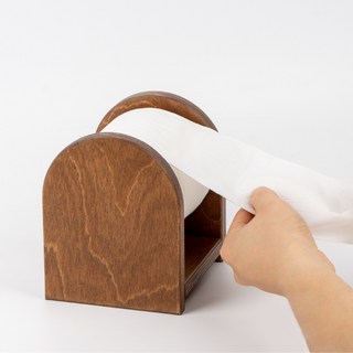 느루 두루마리 휴지케이스 우드 티슈 화장지 케이스, 1개, 밤나무