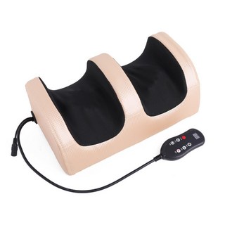 大型線控足療機 多功能腳底腿部按摩器 紅外線熱敷美腿機 台灣發貨, 經典款香檳金色32*18*14公分, 香檳金色, 經典款