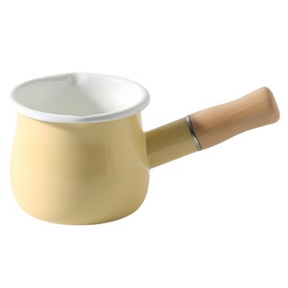 모다키친 인덕션 법랑 밀크팬 편수냄비, 10cm, 버터옐로우, 1개