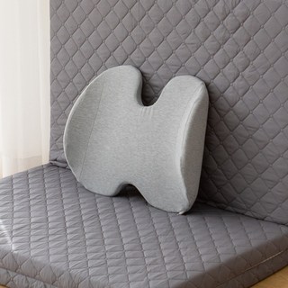 허리베개 디스크 요추 골반 자세교정 기능성 베개, 1개, 연그레이