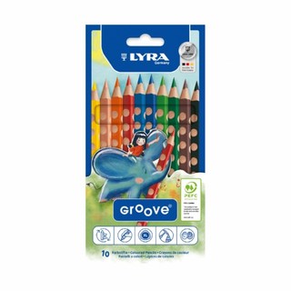리라 그루브 점보 색연필, 10색, 1개