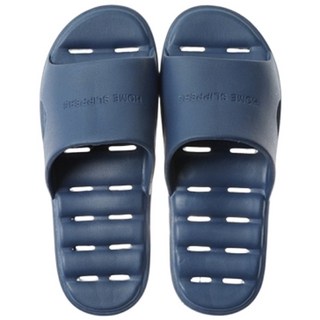素色浴室排水拖鞋 防水止滑超柔軟室內居家EVA輕量拖鞋【JJ0143】, 深海藍, 1個