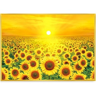 디데코 돈들어오는 황금 빛 해바라기 그림 액자 거실 현관 풍수 집들이 개업 선물 인테리어 금전운 골드 액자, 1개