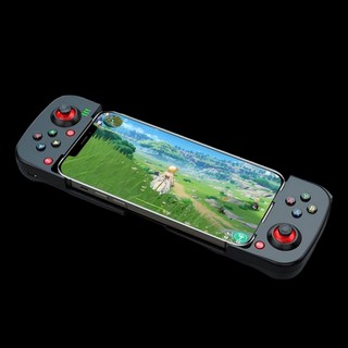 Genshin Impact 무선 모바일 게임 패드 블루투스 호환 type-c 게임 컨트롤러 ios android 용 휴대용 조이스틱 게임 패드, 검은색, 1개