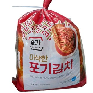 (매장정품) 종가 아삭한 포기김치 4.4kg 종가집 종갓집 국산 국내산 김장 배추 대상 김치 (Lkn) 248997, (매장정품) 종가 아삭한 포기김치 4.4kg 종가집 종