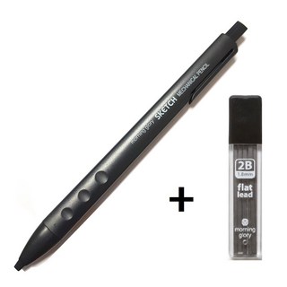 모닝글로리 1000 스케치 샤프 + 샤프심 1.8mm 납작 토익 마킹용 필기 시험 2B
