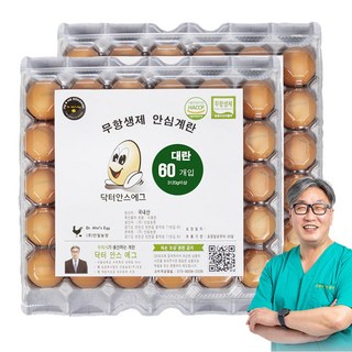 생산 닥터안스에그 무항생제 인증 수의사 계란, 30구, 2개