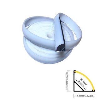 미니 가습기 무드등 수면 조명 소형 스탠드 초음파 분사 무선 45도 경사빔 V형 LED 알루미늄 프로파일 PC 디퓨저 천장 매립형 건식벽 코너 채널, Silicone 5m, 4)Silicone 5m