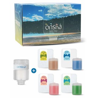 【onsha】韓國淋浴溫泉水蓮蓬頭濾芯4款組(HB-OS1)，有效過濾雜質，呵護您的肌膚，享受SPA級沐浴體驗, 1個
