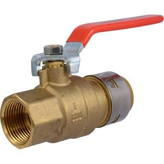 샤크바이트 맥스 1 x 인치 볼 밸브 FNPT 커넥터 포함 푸시 투 커넥트 PEX 파이프 구리 CPVC PERT HDPE UR22187, SharkBite Max, 1 in. x 1 in., 1개