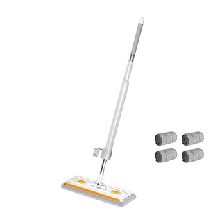 다용도 베이직 막대걸레+극세사 리필4매 밀대 세트, 1세트