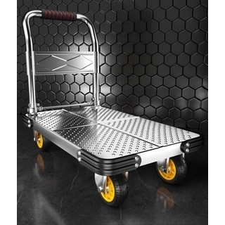 밀차 바퀴 구루마 이동식 운반 스테인리스 접이식핸드카 손수레 산업용, 1개, 90 초저소음 60 5인치 1000kg