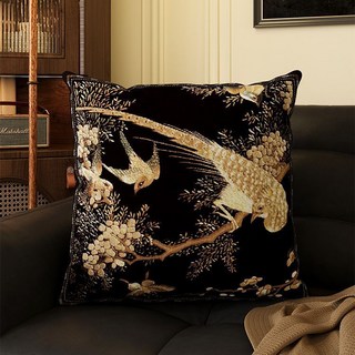 復古輕奢綠色抱枕美式復古抱枕中古風美拉德沙發靠背墊牀頭軟靠枕, 1件, 1302