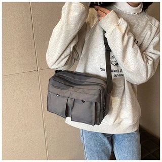 starbuysell TW 休閒肩背包 女側背包 斜跨包 多袋肩背包 中性側背包 大容量斜跨包 男包 女包, 灰色