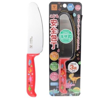 Skater 日本 兒童安全菜刀 Kitty 角落生物 水果刀, 1個, 不鏽鋼刀-恐龍 / 0771, 恐龍, 不鏽鋼刀