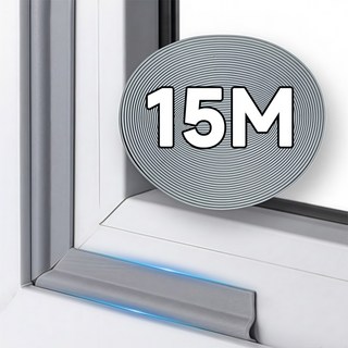 CozyLab 사계절 틈새 문풍지 창문 방풍바람막이 대용량 실내용 15M, 그레이, 1개