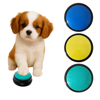 트루행센 강아지 훈련 간식벨 장난감, 3개, 블루 + 옐로 + 민트