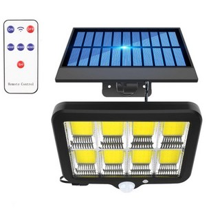 LED 太陽能感應燈 COB泛光燈 路燈, 1個, 160燈(三模式)可換電池 -附遙控