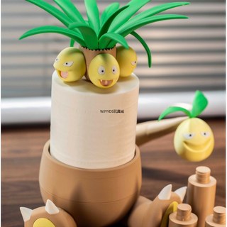 【台灣出貨】 寶可夢立體圖鑑 3D列印 工作室 阿羅拉椰蛋樹 廚房紙收納器, 1個