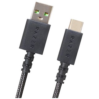 雷蛇 Razer Type-c 編織線 3A 短線 USB 充電線 藍芽耳機 USB-C, 黑色, 1個, 60cm