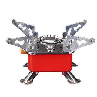 迷你瓦斯爐 迷你露營小方爐 四方爐 蜘蛛爐 戶外瓦斯爐 露營爐具 卡式爐 便攜爐 外出爐 折疊便攜卡式爐, 1個, 迷你摺疊卡式爐