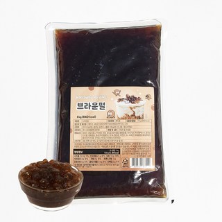 브라운 곤약 버블티펄, 1kg, 1개