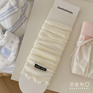 ScottyBear 夏季網眼薄款搭配襪套半掌中筒腿套木耳邊花邊長襪 ZA022