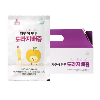 자연식품 자연이 만든 도라지배즙 파우치, 30개, 100ml