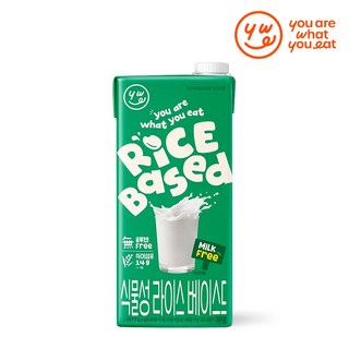 유아왓유잇 식물성 라이스 베이스드 1L (YWE) 글루텐프리 식이섬유 가루쌀음료 대체식 쌀우유, 1개